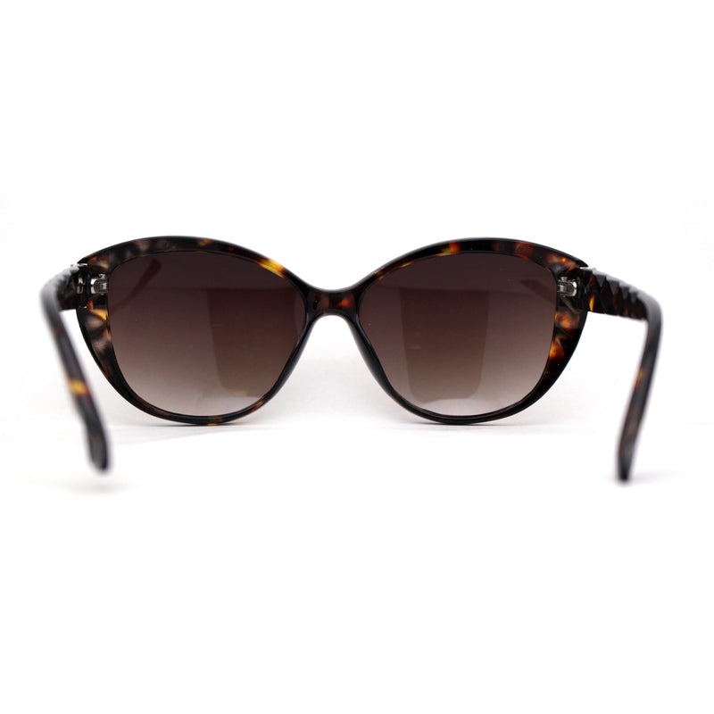 Womens Luxury Rhinestone Oversize Cat Eye Retro Plastic Sunglasses