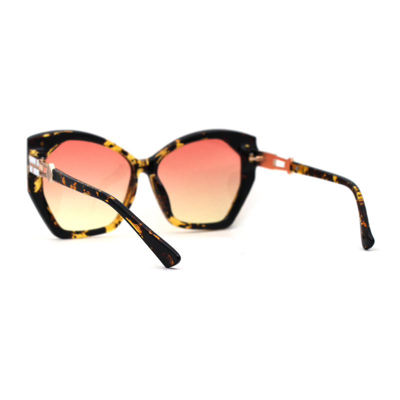 SA106 Womens Geometric Glitter Butterfly Chic Sunglasses