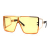 Luxury Maximalist Hip Hop Mono Flat Lens Shield Sunglasses