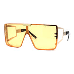 Luxury Maximalist Hip Hop Mono Flat Lens Shield Sunglasses