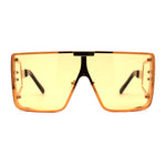 Luxury Maximalist Hip Hop Mono Flat Lens Shield Sunglasses