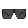 Luxury Maximalist Hip Hop Mono Flat Lens Shield Sunglasses