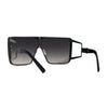 Luxury Maximalist Hip Hop Mono Flat Lens Shield Sunglasses