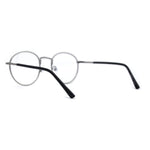 Optical Quality Round Spring Hinge Metal Rim Blue Light Flitering Computer Glasses