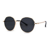 Octagonal Round Nerdy Classy 90s Metal Rim Retro Sunglasses