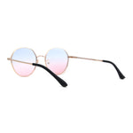 Octagonal Round Nerdy Classy 90s Metal Rim Retro Sunglasses