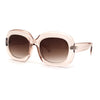 Womens Retro 1950s Mod Thick Rectangular Oval Sunglasses
