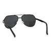 Xloop Mens Metal Rim Officer Style Racer Squared Geometric Sunglasses