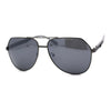 Xloop Mens Metal Rim Officer Style Racer Squared Geometric Sunglasses