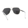 Xloop Mens Metal Rim Officer Style Racer Squared Geometric Sunglasses