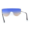 Minimalist Rimless Flat Top Mono Block Lens Premium Optical Quality Sunglasses