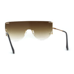 Minimalist Rimless Flat Top Mono Block Lens Premium Optical Quality Sunglasses