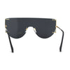 Minimalist Rimless Flat Top Mono Block Lens Premium Optical Quality Sunglasses