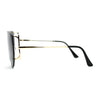 Minimalist Rimless Flat Top Mono Block Lens Premium Optical Quality Sunglasses