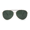 Timeless Classic Aviator Style Metal Rim Spring Hinge Sunglasses