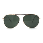 Timeless Classic Aviator Style Metal Rim Spring Hinge Sunglasses