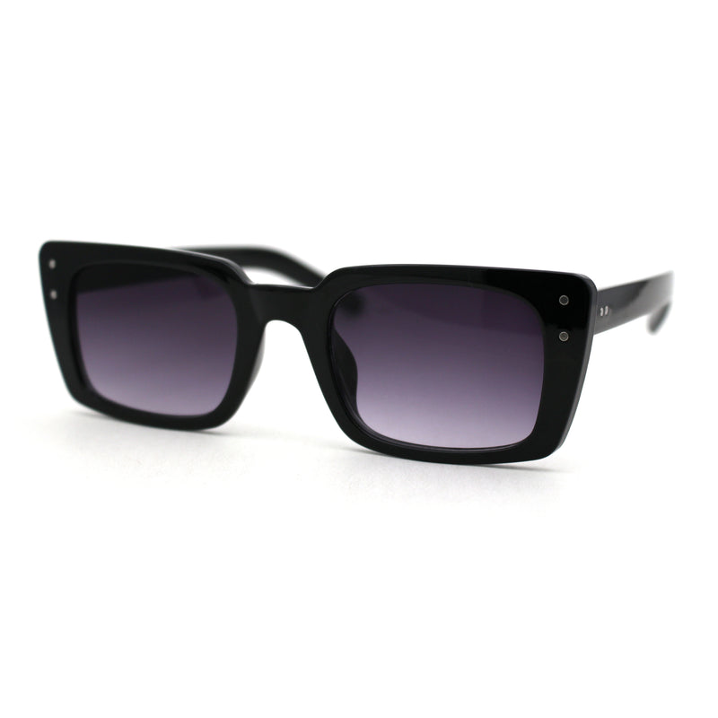 Womens Mod Rectangle Plastic Retro Sunglasses