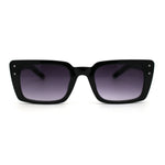 Womens Mod Rectangle Plastic Retro Sunglasses