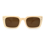 Womens Mod Rectangle Plastic Retro Sunglasses