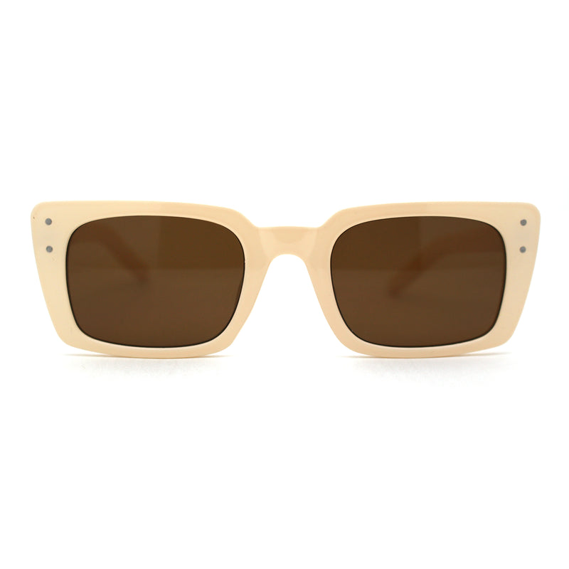 Womens Mod Rectangle Plastic Retro Sunglasses
