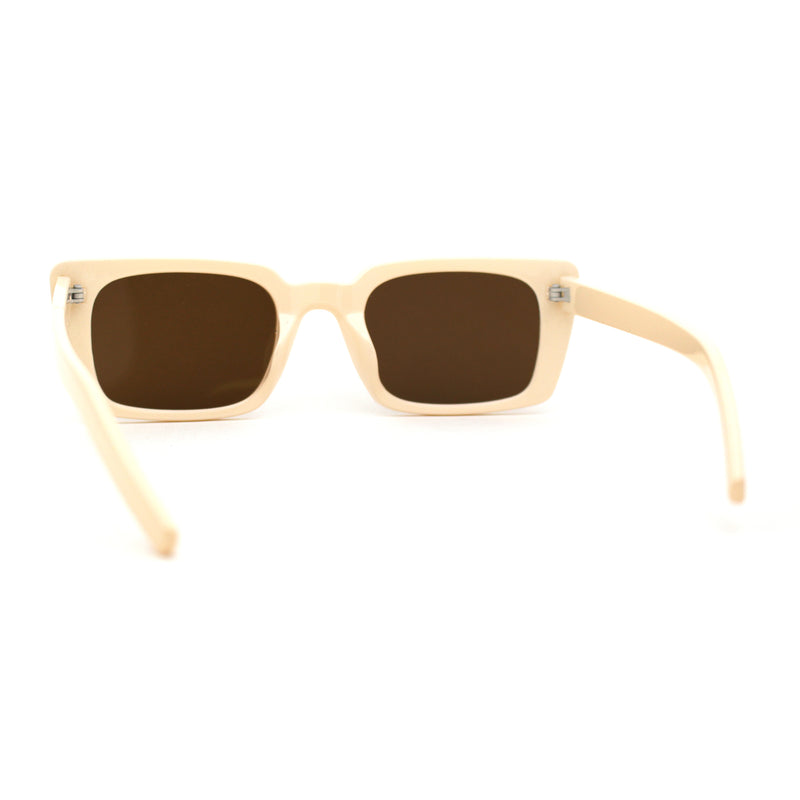 Womens Mod Rectangle Plastic Retro Sunglasses