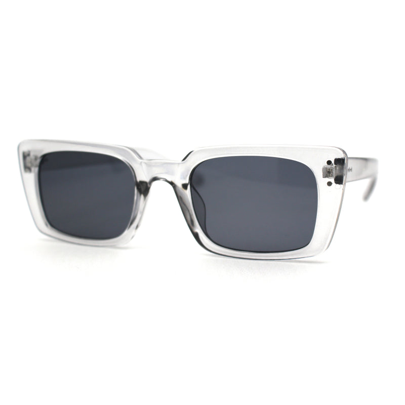 Womens Mod Rectangle Plastic Retro Sunglasses