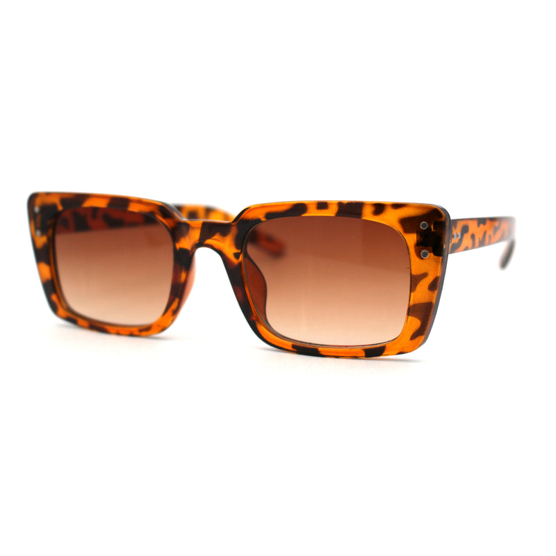 Womens Mod Rectangle Plastic Retro Sunglasses