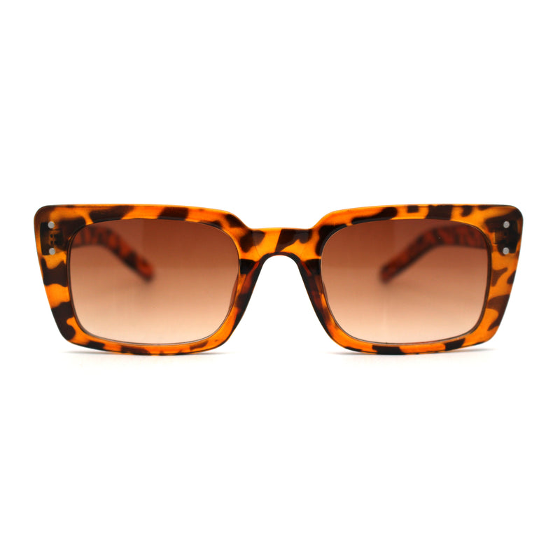 Womens Mod Rectangle Plastic Retro Sunglasses