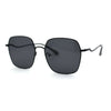 Womens Optical Quality Metal Rim Butterfly Chic Curved Arm Sunglasses