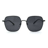 Womens Optical Quality Metal Rim Butterfly Chic Curved Arm Sunglasses