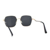 Womens Optical Quality Metal Rim Butterfly Chic Curved Arm Sunglasses