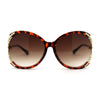 Womens Exposed Lens Oversize Butterfly Rhinestone Jeweled Sunglasses