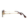 Luxe 90s Full Rimless Bevelled Oceanic Lens Square Sunglasses