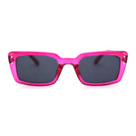 Womens Narrow Rectangular Dad Shade Hipster Sunglasses