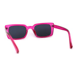 Womens Narrow Rectangular Dad Shade Hipster Sunglasses