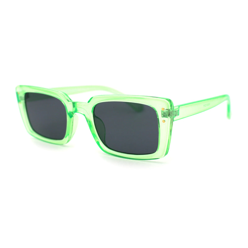 Womens Narrow Rectangular Dad Shade Hipster Sunglasses