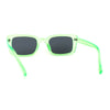 Womens Narrow Rectangular Dad Shade Hipster Sunglasses