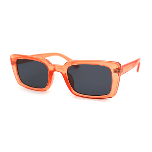 Womens Narrow Rectangular Dad Shade Hipster Sunglasses