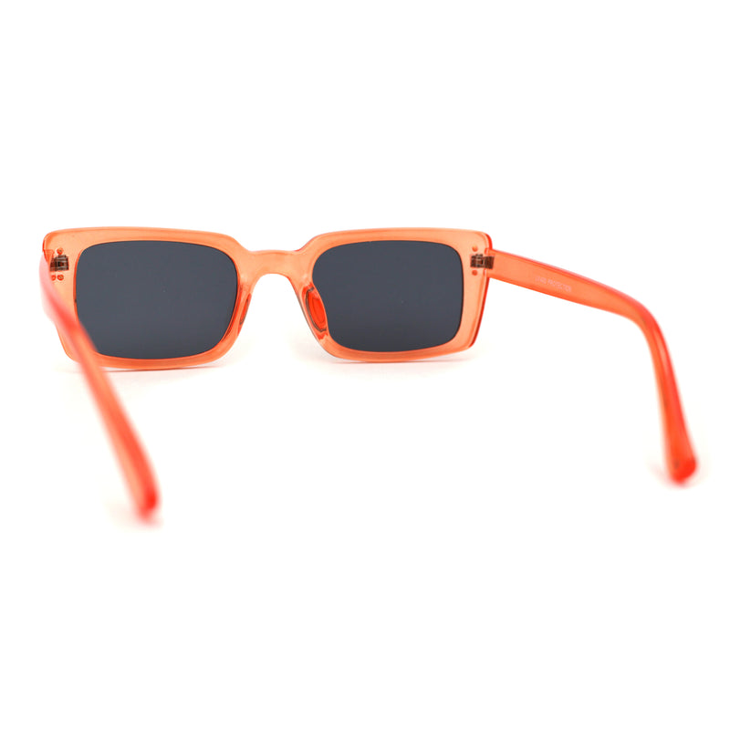 Womens Narrow Rectangular Dad Shade Hipster Sunglasses