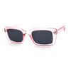 Womens Narrow Rectangular Dad Shade Hipster Sunglasses