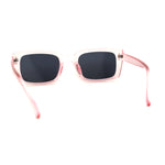 Womens Narrow Rectangular Dad Shade Hipster Sunglasses