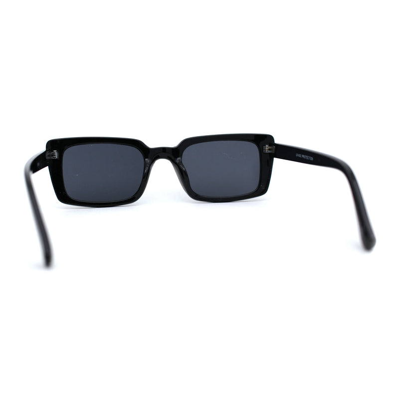 Womens Narrow Rectangular Dad Shade Hipster Sunglasses