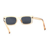 Womens Narrow Rectangular Dad Shade Hipster Sunglasses