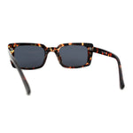 Womens Narrow Rectangular Dad Shade Hipster Sunglasses