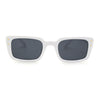 Womens Narrow Rectangular Dad Shade Hipster Sunglasses