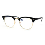 Retro Classic Hipster Half Rim Blue Light Filtering Computer Glasses