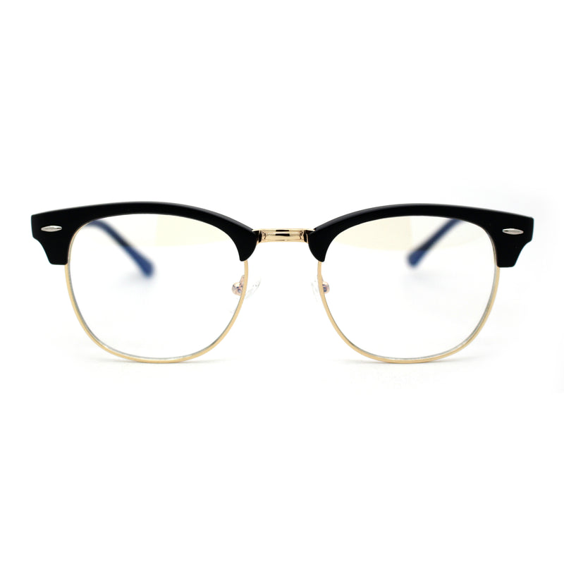 Retro Classic Hipster Half Rim Blue Light Filtering Computer Glasses