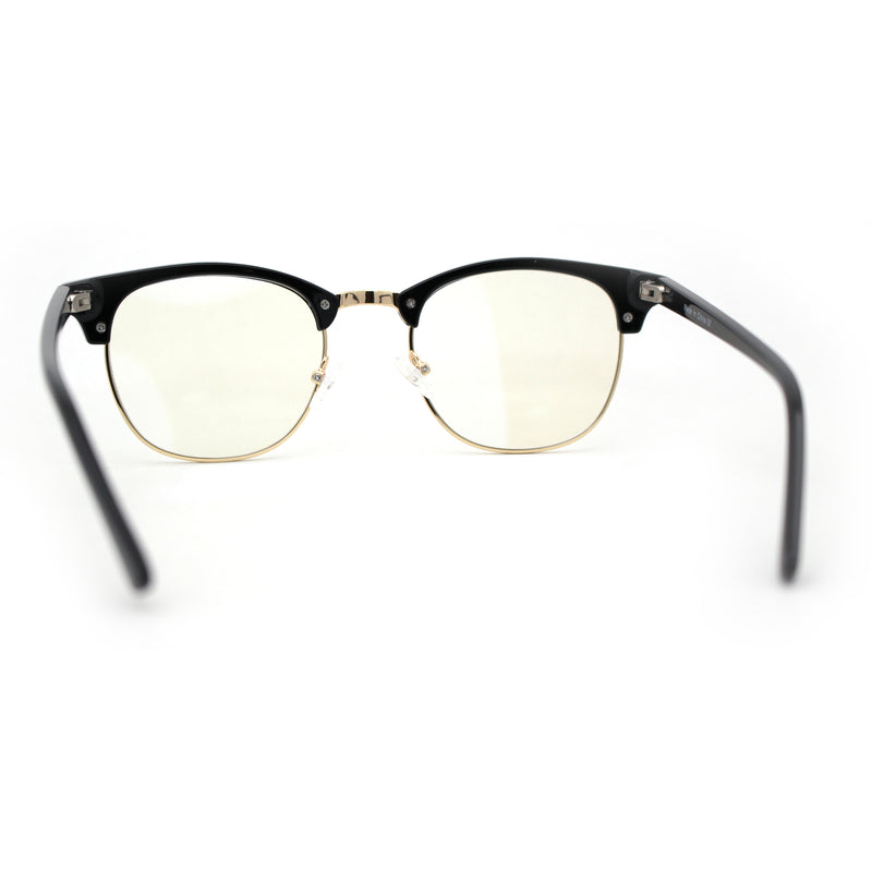 Retro Classic Hipster Half Rim Blue Light Filtering Computer Glasses