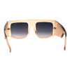 Retro Flat Top Unique Thick Temple Mobster Sunglasses