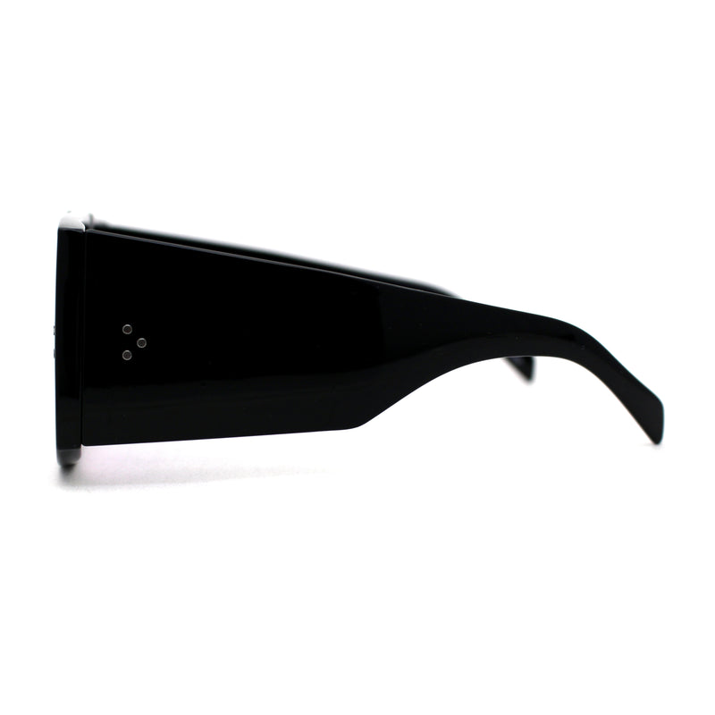 Retro Flat Top Unique Thick Temple Mobster Sunglasses